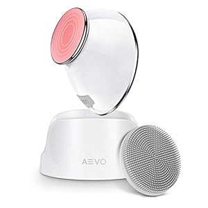 AEVO Cepillo de Limpieza Facial, Limpia 6 veces mejor, Masajeador Térmico 2 en 1 con Vibraciones Sónicas, Cabezal de…