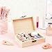 Juvale Wood Boxes for Crafts - 5.9 x 3.9 x 1.97 In, 6-Pack Brown Paulownia Wood - Paintable & Engravable Boxes to Decorate & Jewelry Storage