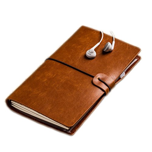 Cuir Notebook Traveler Creative Notebook Parfait pour écrire, Cadeaux, utilisateurs Fountain Pen, Voyageurs, professionnels, Diary. Comprend (3PCS Dot / graphique / ligne) Inner page