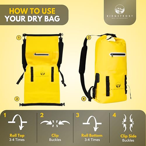 Ridgefrost Dry Bag Impermeable 20L con 2 Compartimentos, Ligera con Cierre Roll-Top y Roll-Bottom miniatura 6