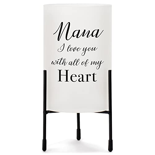Elanze Designs Mama Love You White 8 inch Glass Hurricane Candle Holder