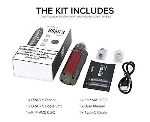 VOOPOO Drag S Box Kit 4.5ML 2500mAh 60W Kit Complet Cigarette Electronique  Kit de démarrage-Sans nicotine ni tabac (Silver+Blue) : Amazon.fr: High-Tech