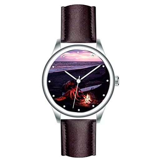 Fotour fotopresent klocka egen design 41 mm 3 bar datum herrklocka med foto personlig Made in Germany