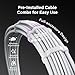 AsiaHorse 12VHPWR PSU Extension Cable Kit for RTX 50/40 Series, 16AWG Pcie 5.0 Cable Extension Kit Soft Braided 16PIN to 16PIN Cable Kit, 24pin ATX /4+4pin EPS /12+4pin 30CM