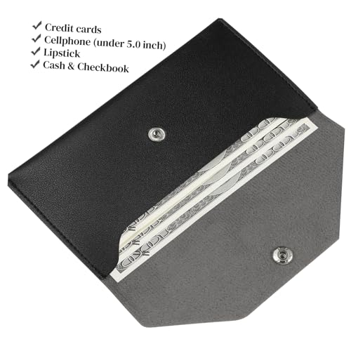 Elegant PU Leather Cash Envelope Wallet for Women Multi Functional Long Clutch Bag with Budget Dividers Lightweight and Portable Design2