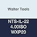 Walter Tools NTS-IL-22 4.00ISO WXP20 Carbide NTS Threading Inserts, Internal Thread, Full Profile, ISO Metric 60 Degree (Pack of 10)