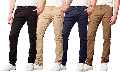 Galaxy by Harvic Men's Super Stretch Slim Fitting Chino Pants (Sizes, 30-42)2