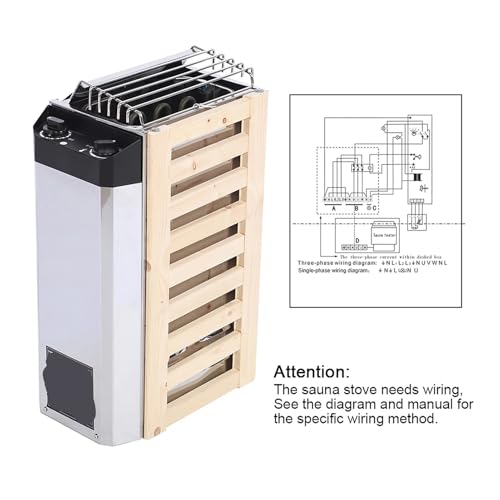 Poêle à sauna en acier inoxydable durable avec système de contrôle interne intégré - 6