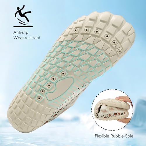 Image of ATHMILE Barefoot Water Shoes Women Men Wide Non Slip Aqua Beach River Pool | Quick Dry Swim Kayak Lake Hiking Surfing Boating Fishing Diving Rock Climbing Cruise Ship Essentials