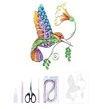 Uniquilling Paper Filigree Painting Quilling Kits,Panit by Numbers for Adults - Hummingbird Aniaml S