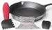 DoublePlus Hygienic Stainless Steel Chainmail Scrubber, Cast Iron Cleaner, Grill Pan Scrapers with Red Silicone Hot Handle Holder
