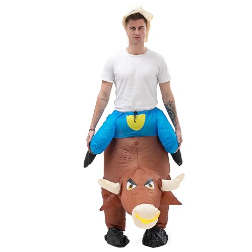 Costume gonflable de rodéo pour adulte afin de créer un déguisement original et drôle