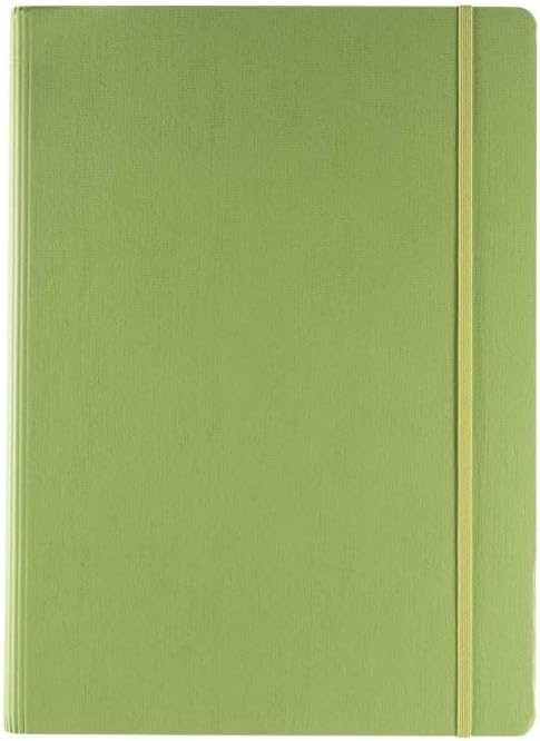 Fabriano Ecoqua Plus Hidden Spiral-Bound Notebook, 8.3" x 11.7", A4, Lined, Lime
