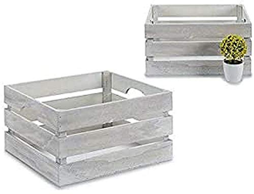 GIFTDECOR Caja Madera Blanca, 36x26x18 cm Cover