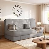 BROMARKT Schlafsofa mit Bettkasten Grau 192x85x93 cm Couch mit...