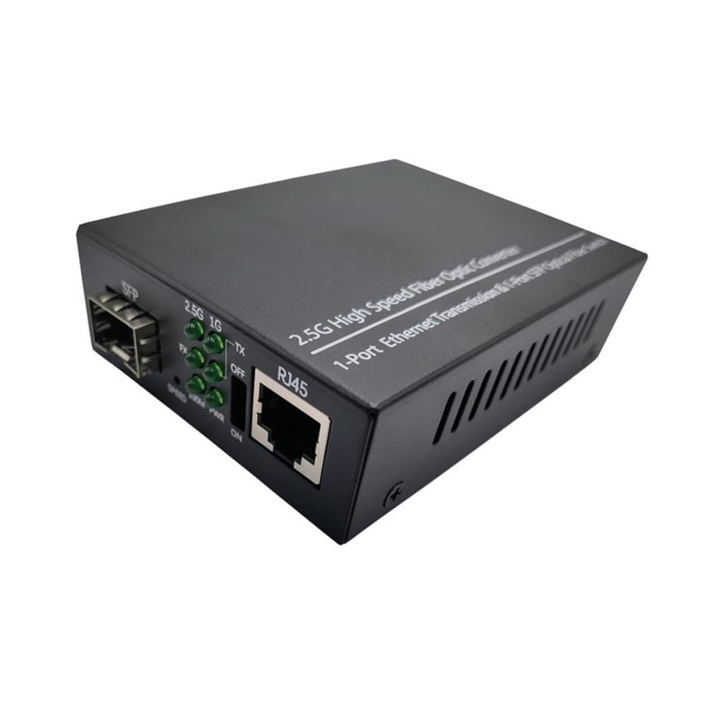 2,5G Glasfaser-Medienkonverter, Gigabit-SFP-Transceiver, 1000 Mbit/S, Kompatibel mit Gängigen E/GPON EU-Steckern