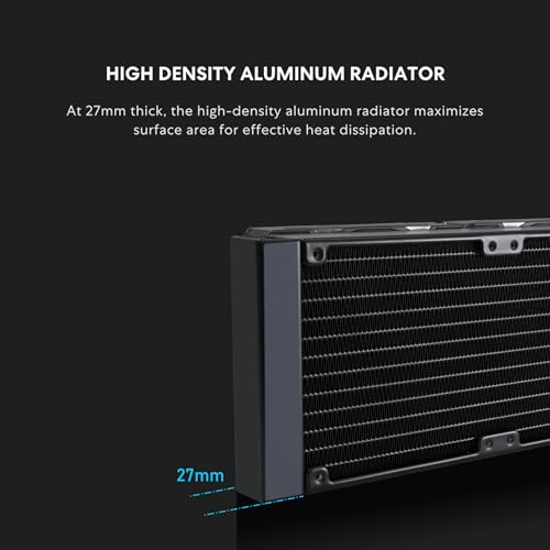 Galahad II Lite 360mm PBT Fans – High Performance, FDB Bearing Design, Customizable Pump ARGB Blockhead & Switchable Lid – 28mm PBT Fan, Support ARGB Side Light Strips for LGA 1700/AM5/AM4 (GA2L36PB) 2