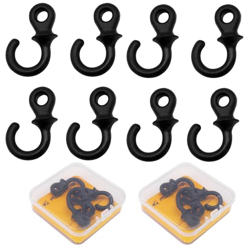 Qmagic 8Pcs Monkey Tail Silencers Bow String Shock Absorber Rubber Compound Bow String Silencer for Various Archery Bows(Black)