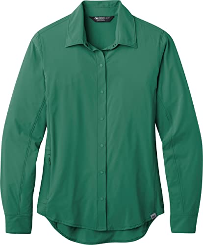 Outdoor Research Astroman L/S Sun Women's Shirt Blue Spruce M #TOP12