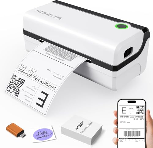 Rongta Bluetooth Thermal Shipping Label Printer, Wireless 4x6 Shipping Label Printer for Packages, Support Android&iPhone and Windows, Widely Used for Amazon, Shopify, Etsy, USPS