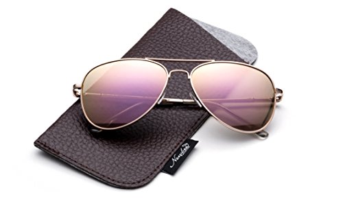 Polarized Kids Teens Juniors Aviator Polarized Sunglasses Stainless Steel Frame Spring Hinge UV Protection2