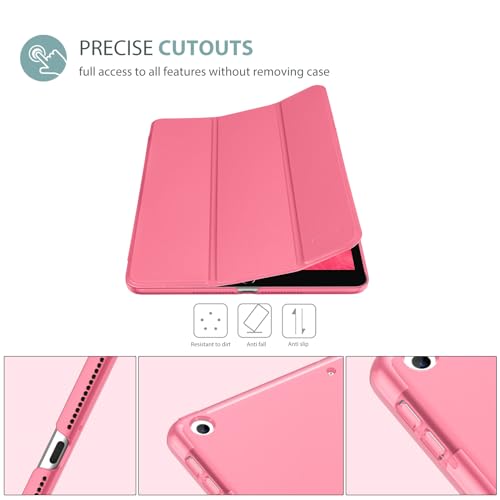 Image of ProCase Smart Case for iPad 9.7 Inch iPad 6th /5th Generation 2018 2017(Model: A1893 A1954 A1822 A1823), Ultra Slim Lightweight Stand Cover with Translucent Frosted Back -Melonpink