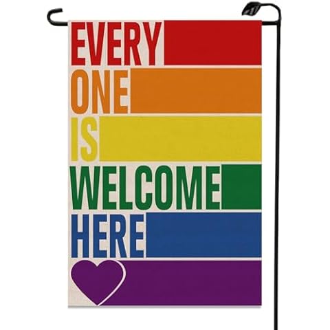 HIUCUS Rainbow LGBTQ Garden Flag Cover
