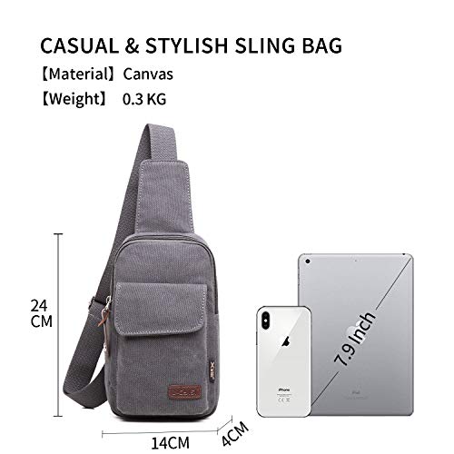 FANDARE Borstzak heren schoudertas slingbag rugzak 7,9 inch iPad Sling Bag zeildoek tas schoudertas sporttas voor… - Image 7