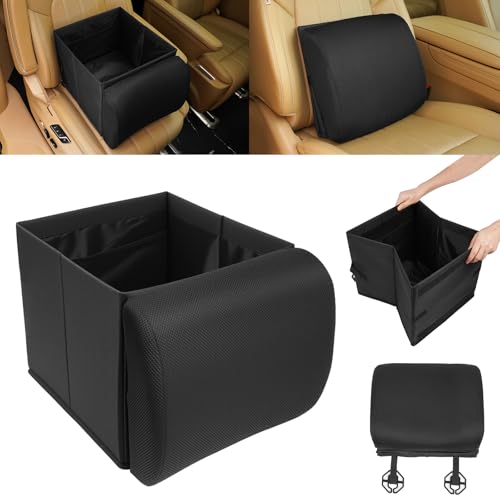 MIKKUPPA 車用収納ボックス シートボックス-腰 クッション 保冷 助手席 収納ボックス 畳めばクッション 車-荷物入れ 転落防止 大容量