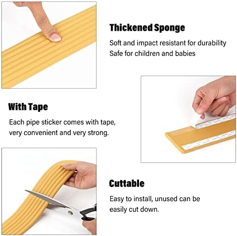 Indoor Cable Cover Channel - 2m Pipe Concealer for Bathroom & Kitchen, Protects Gas Lines & Sewer Pipes, Durable Ducting Solution for Neat Home Organization