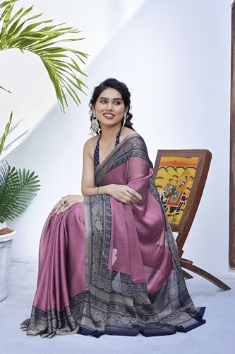 Image of MIRCHI FASHION Women Saree Ethnic Motif Print Chiffon | Breathable Lightweight Plain Weave Sari for Office and Daily Use (Available in 20 Designs)