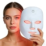 DPFACE Red Light Mask for Face, 7-1 Colors Cordless Red Light Face Mask, USB-C Rechargeable, Lightweight, Portable, Facial Mask Device for At Home & Travel