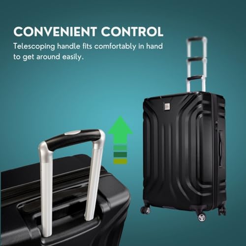 SKYWAY Nimbus 4.0 Hardside Spinner Luggage (Black, Checked-Large 28-Inch) - Thumbnail 5