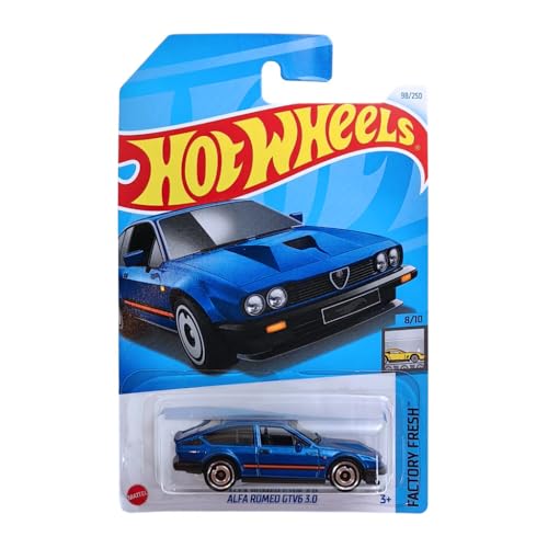 Hot Wheels - Alfa Romeo GTV6 3.0 - Factory Fresh 8/10 - HTF13 - Short Card - Azul metálico - Mattel 2024 - 1:64