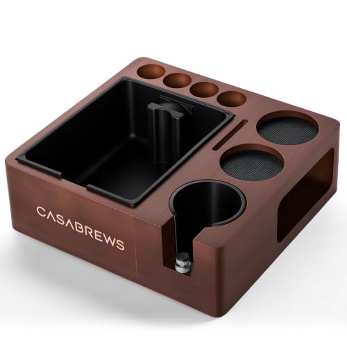 CASABREWS Wooden Espresso Tamping Station Kit 51mm and Knock Box by CASABREWS - Used condition - US$55.19