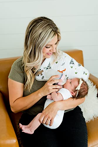 Little Unicorn Single Cotton Muslin Burp Cloths | 100% Cotton | Multi-Layer | Ultra Absorbent & Soft | Ergonomic Design | Burping Newborn Baby | Reversible | Large 21”X14” #TOP2