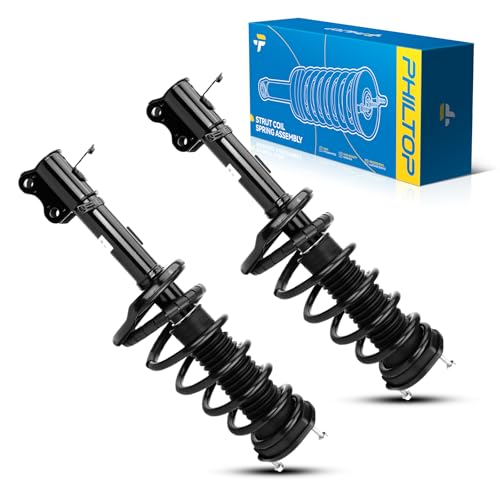 Image of PHILTOP Rear Complete Struts Shock absorber fits Highlander 2001 2002 2003, RX300 1999 2000 2001 2002 2003 271499L 271498R Struts with Coil Spring Assemblies Set of 2 SAA080