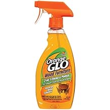 Orange Glo Wood Furniture 2-in-1 Clean and Polish Spray, 16 Ounce Pack of 2