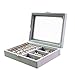 Produktbild Staubdichte Flanell Schmuckschatulle Aufbewahrungsring Vitrine Lady Schmuck Organizer für Ohrringe