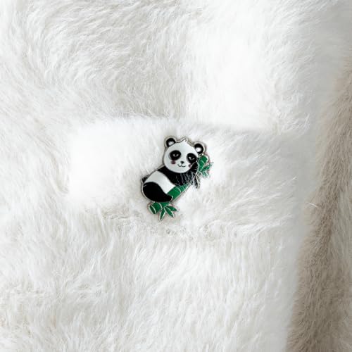 Image of Panda Cute Oil Dripping Panda Brooch Outdoors Lapel Pins Badge Brooch Pins (Bro000001)