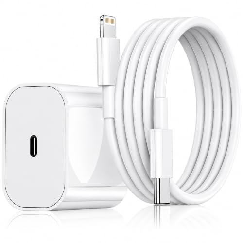 Image of 20W SuperFast Adapter Charger & Cable (Apple-MFi Certified) Compatible with iPhone 14 /14Plus /14Pro /14Promax 13 /13Pro /13Promax 12 /12Pro /12 /11 /X /Xr Series (White)
