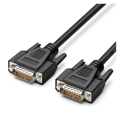 DB15 Male to Female Custom Industrial Grade Cable Pure Copper Parallel 15 Pin Serial Extension Cable 2 Rows Pinout 1m 5m 10m 30m(Male to Male,15M)