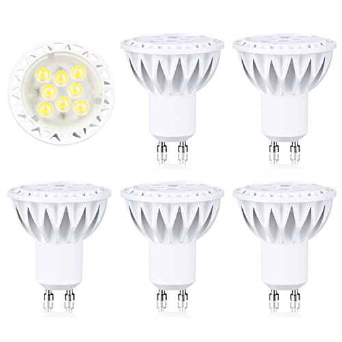 BAOMING Bombilla LED Foco GU10 LED regulable 50W transparente, 6 unidades (blanco frío)
