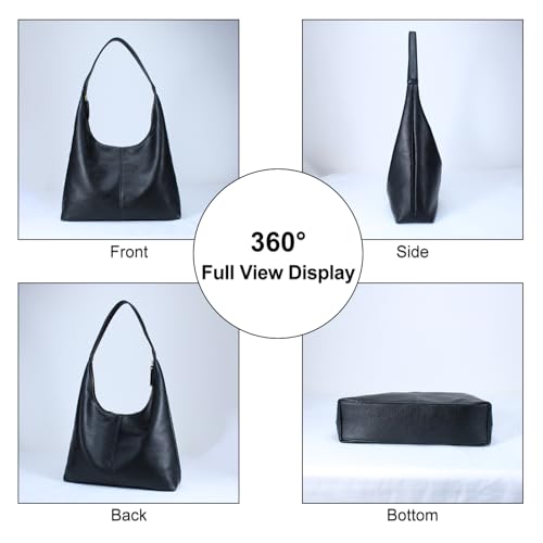 Bolso Hobo para mujer en PU cuero suave con cierre miniatura 4
