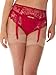 Produktbild Fantasie Damen Leona Strapsgürtel aus Spitze Strumpfband, rot, Medium