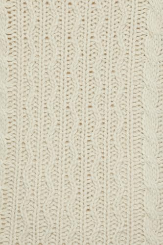 Big & Tall Men's Crew Neck Cable Knit Sweater Pullover Cream3