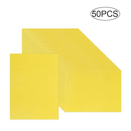 Mrinb Beeswax Honeycomb Base Sheet Beehive Nest Foundation Beekeeping Tool for Beekeepers