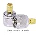 CNARIO 2PCS SMA to N Coax Connector N Type Male to SMA Male Coaxial Adapter Antenna Adapter Coaxial CB Radio Antenna Converter for WiFi Antenna Broadcast Radio