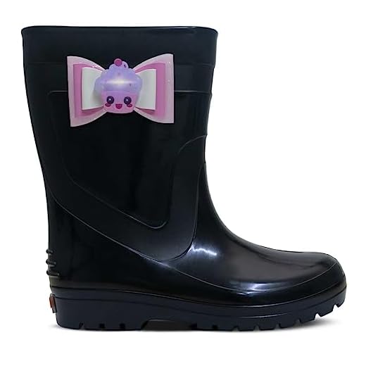 Galocha Infantil Menina Nº 25 Ao 32 Bota Feminina Cupcake 09.22 (Preto, BR, Criança de 4 a 8 anos, Numérico, 26)