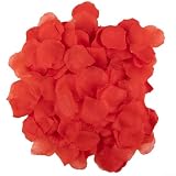 Rosenblüten-Konfetti aus Seide, 1000 Stück, für Hochzeit, Tischdekoration, Verlobung, Party, romantische Veranstaltung, Dekoration (rot)